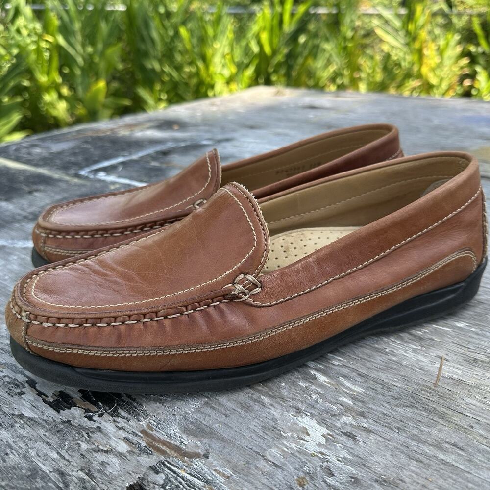 Dockers brown leather slip on loafers, Men's size 12 107